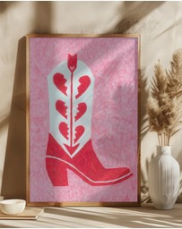 Olive et Oriel - Heartbreak Heels by Anyone Can Yeehaw Art Print