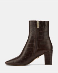 Wittner - Lean Croc Embossed Leather Ankle Boots