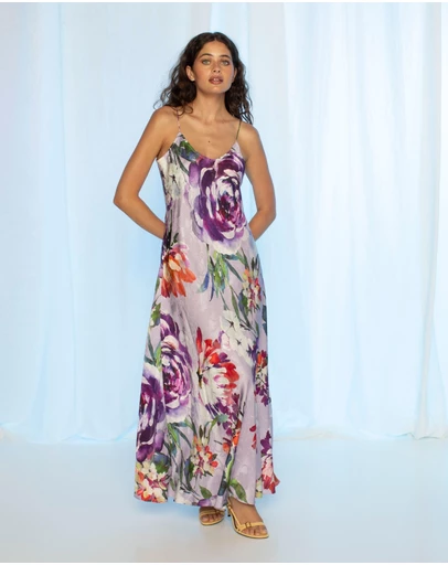 KACHEL - Sandra Slip Maxi Dress