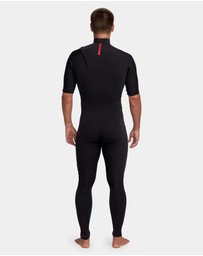 Quiksilver - Mens 2/2mm Highline Short Sleeve Chest Zip Wetsuit