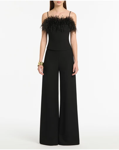 Carla Zampatti - Black Crepe Palazzo Pant