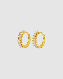 Jolie & Deen - Crystal Peggy Sleepers Sterling 925