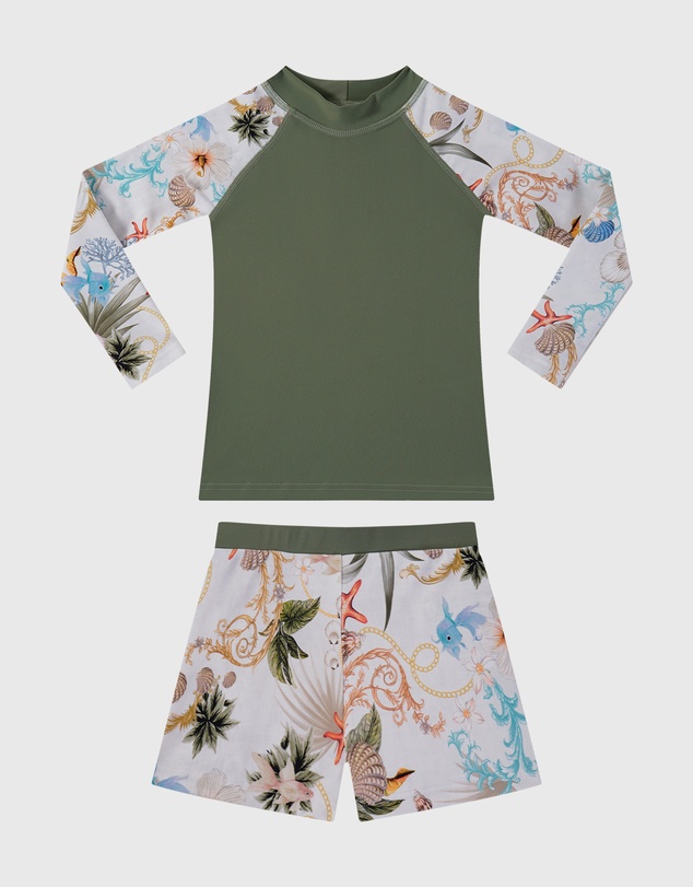 Aqua Blu Kids - Playa Long Sleeve Rash Vest Set - Babies