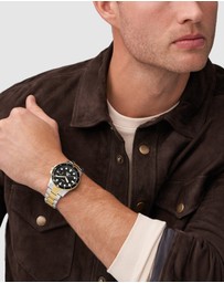Fossil - Fossil Blue Dive Two Tone Analogue Watch