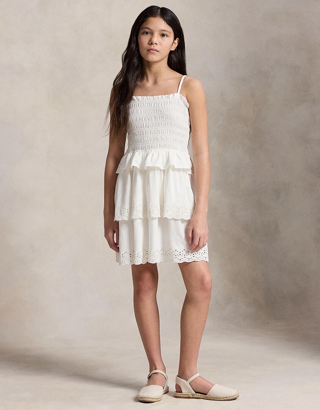 Polo Ralph Lauren - Smocked Cotton Jersey Knit Dress - Teens