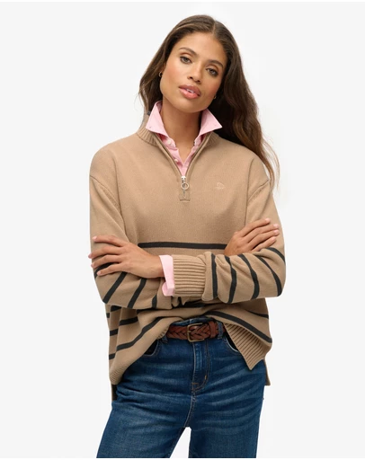 Superdry - Cotton Half Zip Knit
