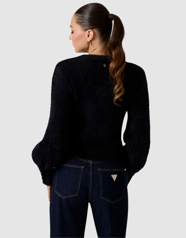 GUESS - Yuki Fuzzy Cut-Out Sweater
