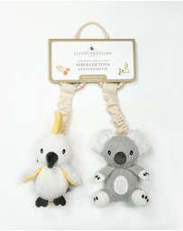 Living Textiles - 2 Pack Stroller Toys - Koala & Cockatoo
