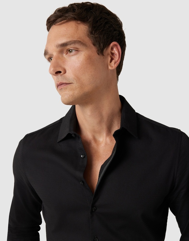 Politix - Slim Fit Long Sleeve Textured Dress Shirt