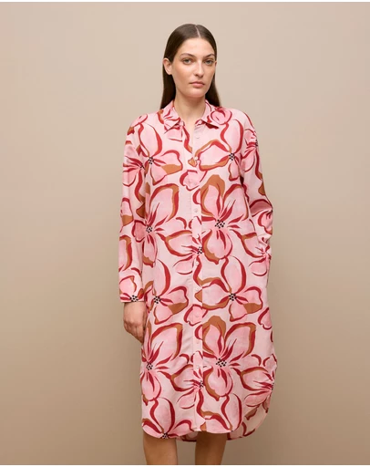 Trenery - Peony Relaxed Shirt Dress in Soft Pink