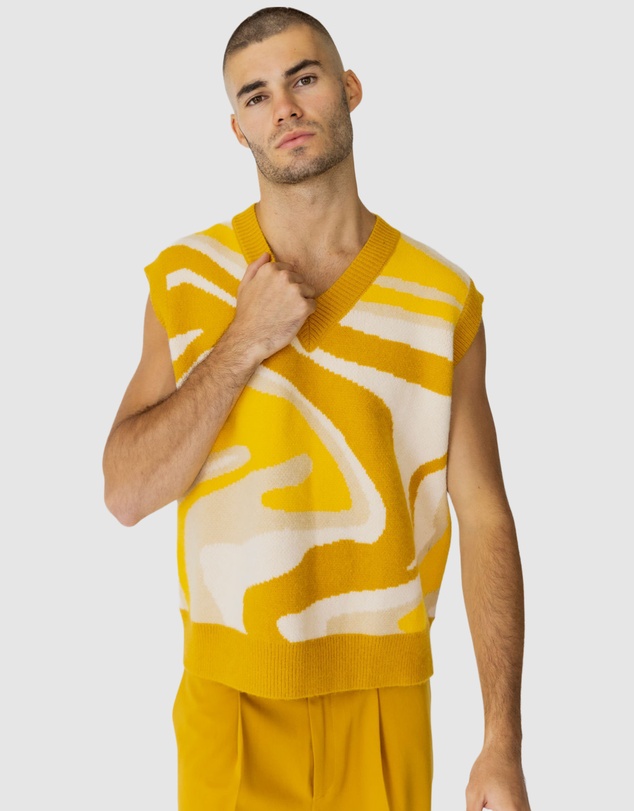 Justin Cassin - Ignite Pattern Knitted Vest