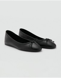 M.N.G - Leather Ballet Flats