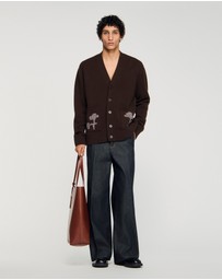 Sandro - Flannel Flower Cardigan