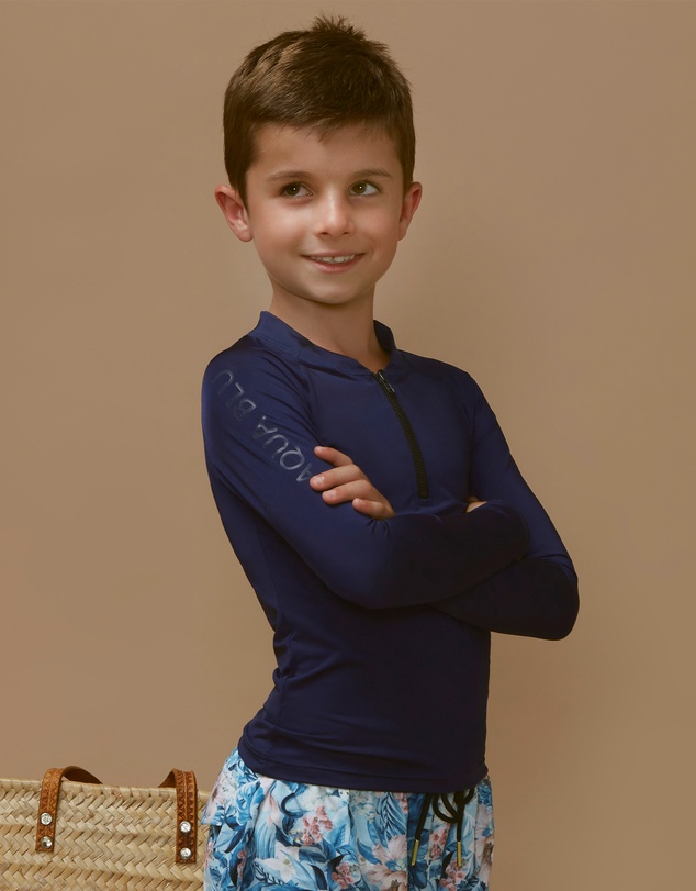 Aqua Blu Kids - Building Blocks Long Sleeve Rash Vest - Kids
