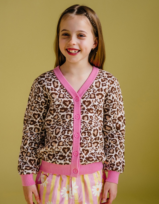 Rock Your Kid - Kitty Long Sleeve Cardigan in Natural