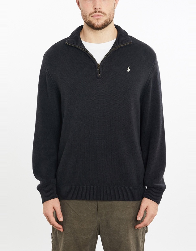 Vintage by The Real Deal - Pre Loved - Vintage 90s Polo Ralph Lauren Quarter Zip Knit Sweater