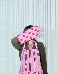 Mosey Me - Raspberry Stripe Oven Mitt