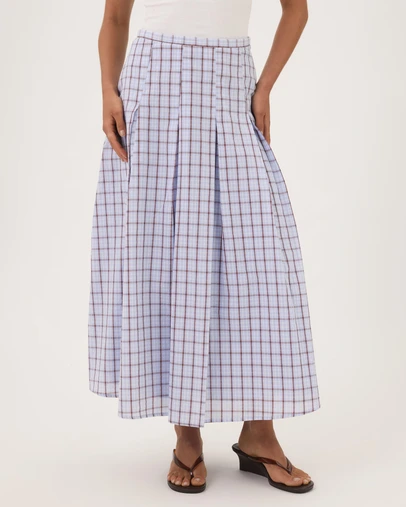 Atmos&Here - Rubi Check Midi Skirt