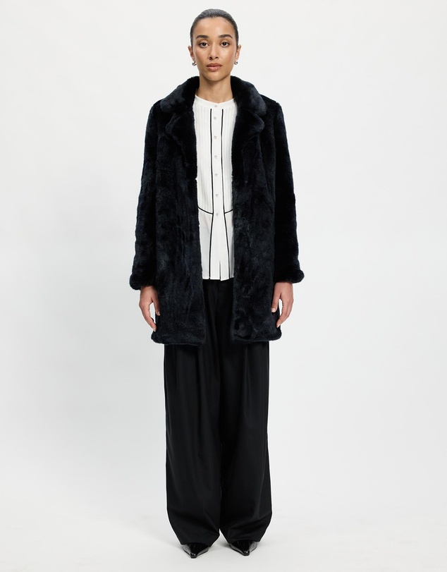 Lindsay Nicholas New York - Faux Fur Car Coat