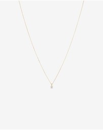 Michael Hill - 0.25 Carat TW Diamond Solitaire Necklace in 18kt White and Yellow Gold