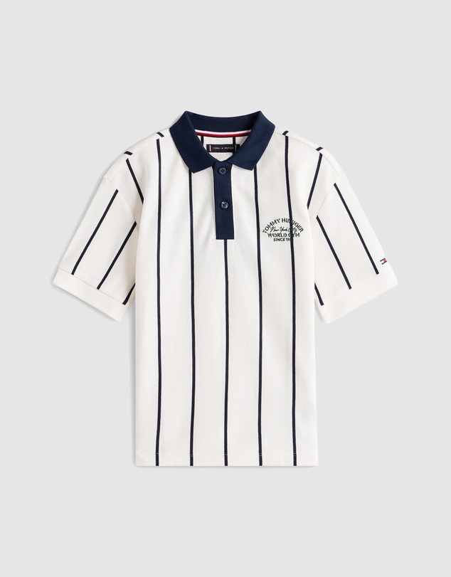 Tommy Hilfiger - Contrast Collar Embroidery Pique Polo Shirt - Kids-Teens