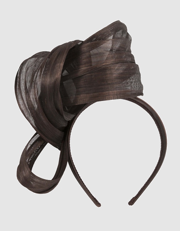 Fillies Collection - Bespoke Brown Bow Racing Fascinator