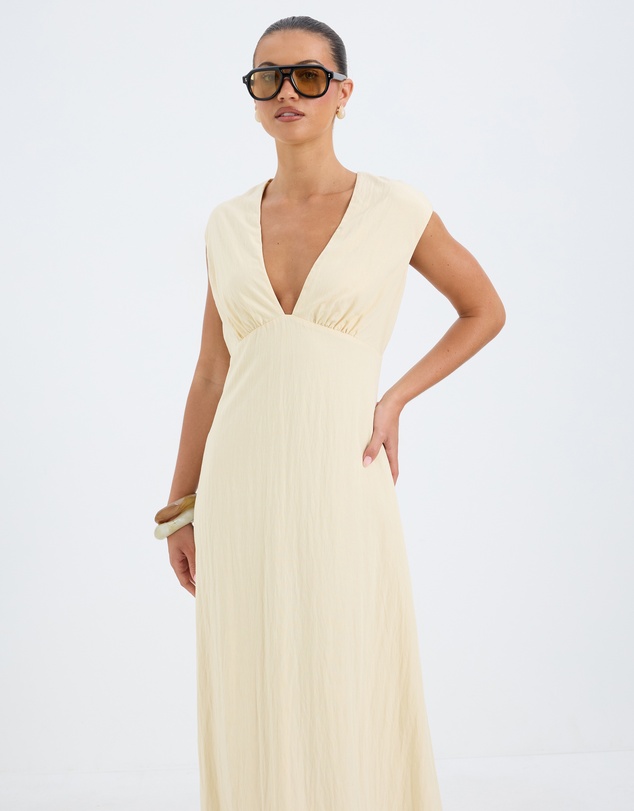 Calli - Fern V-Neck Midi Dress