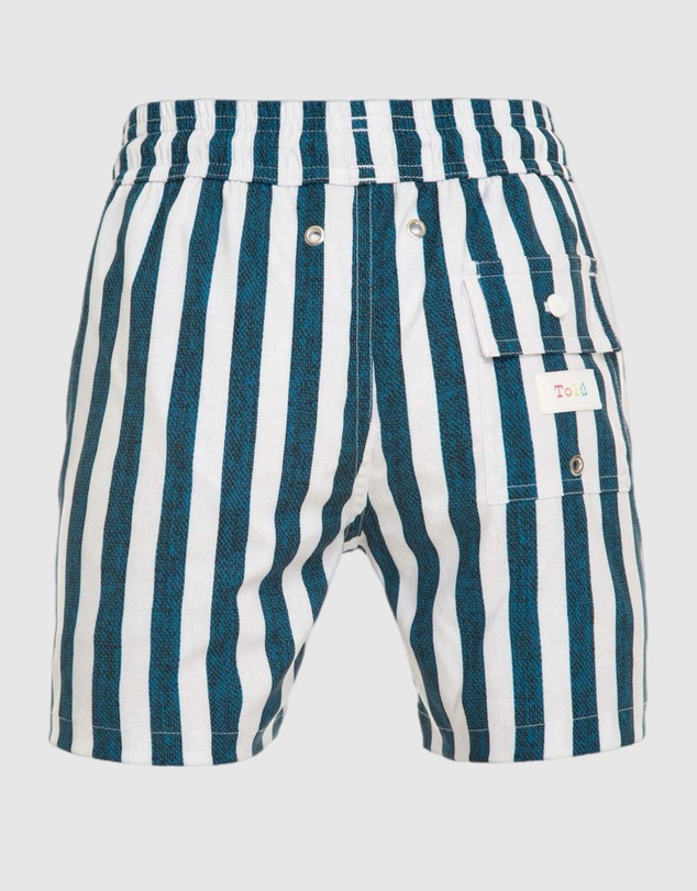 Tolu Australia - Boys Swim Shorts With Navy Blue Stripes
