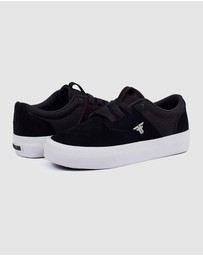 Fallen Footwear - Fallen Footwear Phoenix Kids Vulcanised Sole Shoes Black/White