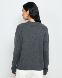 AERE - Asha Merino Wool Blend Polo Knit
