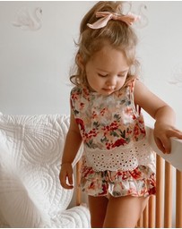 WITH LOVE FOR KIDS - Cotton Muslin Lace Top - Babies - Kids