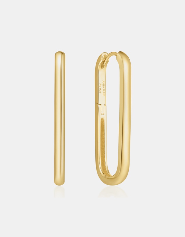 Ania Haie - Gold Tube Oversized U Hoop Earrings