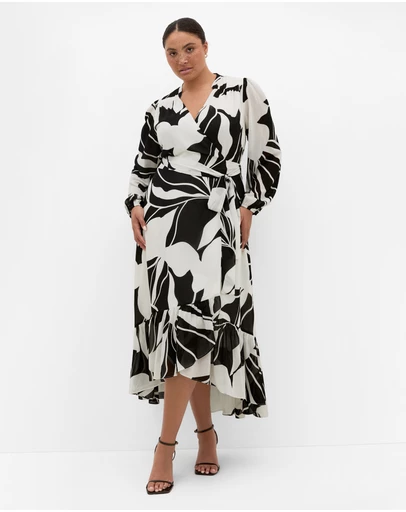 City Chic - Enthral Me Print Maxi Dress