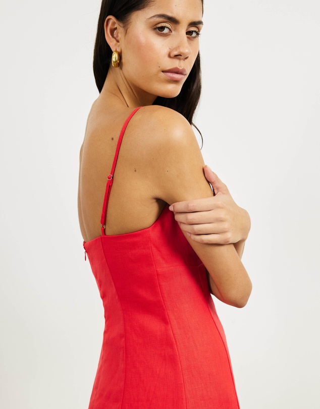 Lover - Tacita Linen Midi Dress