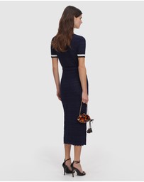 Self Portrait - Pointelle Knit Midi Dress