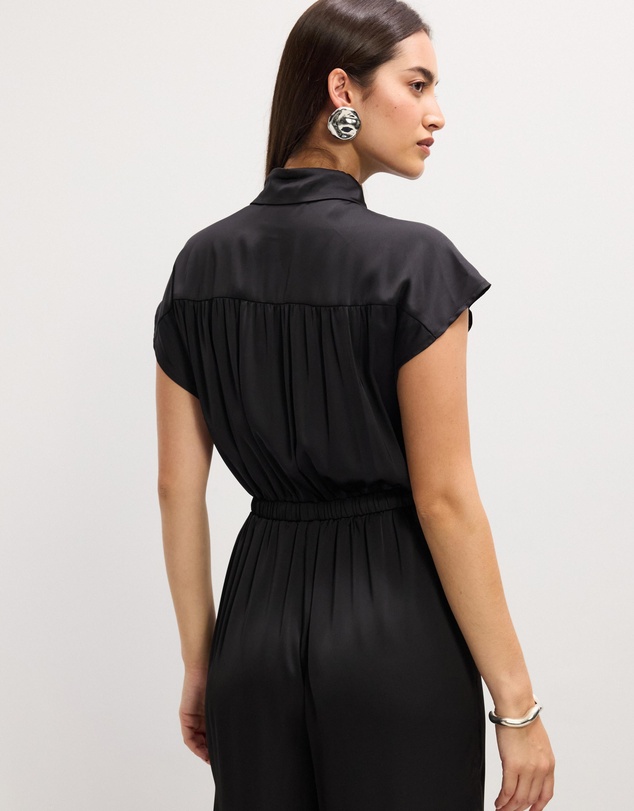 The Fated - Bryne Relaxed Satin Jumpsuit