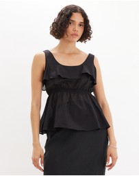 Amelius - Lorena Peplum Ruffle Top