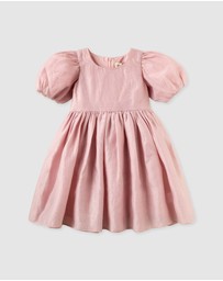 Designer Kidz - Noa Puff Sleeve Bow Back Dress