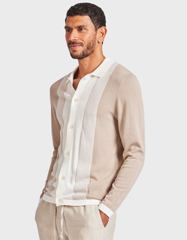 Academy Brand - Jackson Stripe LS Polo