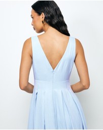 Revibe - Repaired AERE Nylah V-Neck Midi Dress - AU 12