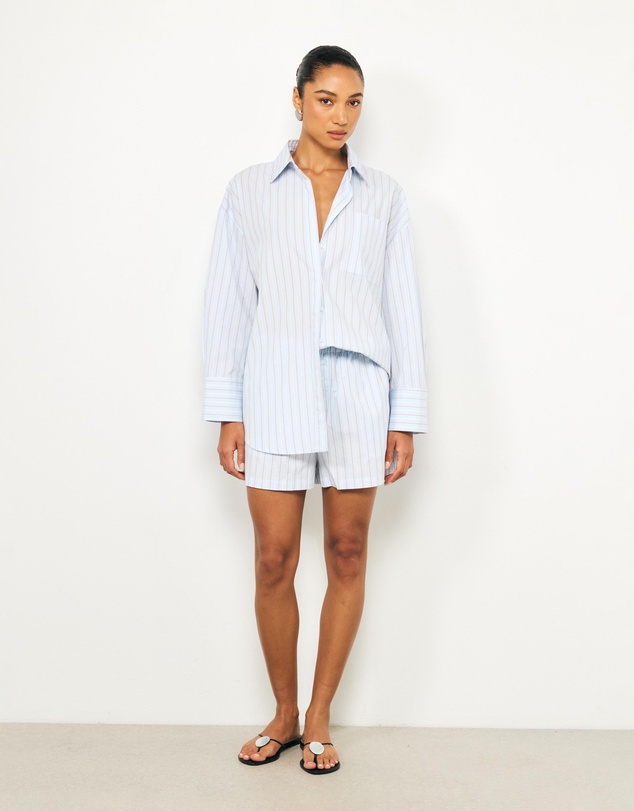 AERE - Tessa Striped Oversized Shirt
