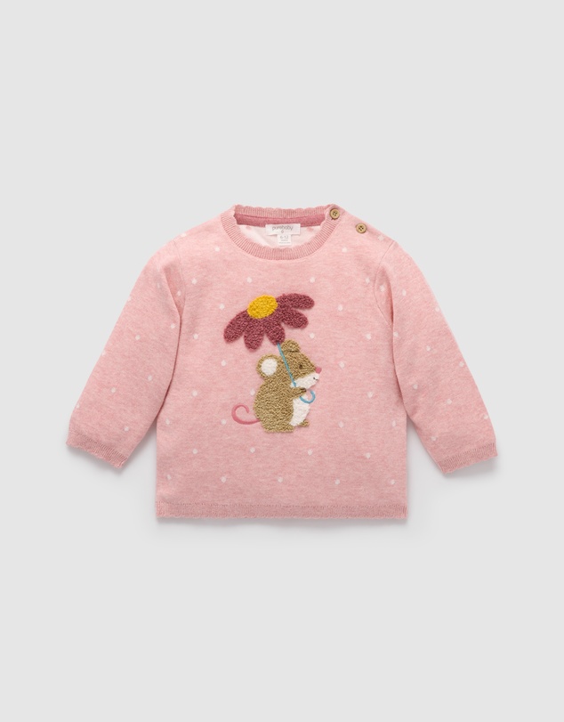 Purebaby - Little Mouse Jumper -Kids-Babies
