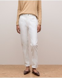 Trenery - Cotton Blend Boyfriend Jean in White