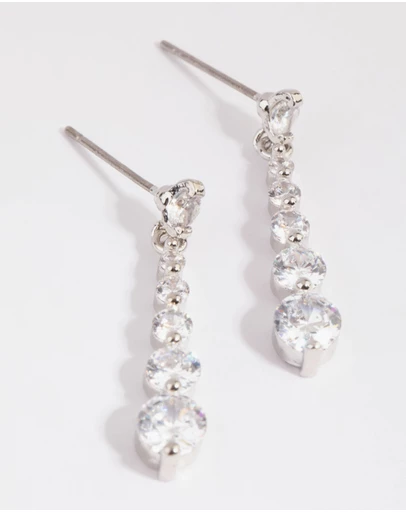 Lovisa - Small Graduated Crystal Drop Earrings