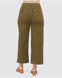 Spanx - Stretch Twill Cropped Wide Leg