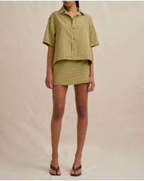 BY JOHNNY. - Pear Stripe Shirt