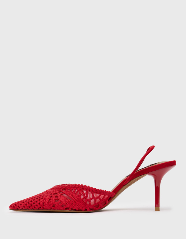 Betts - Oasis Crochet Pointed Toe Heels