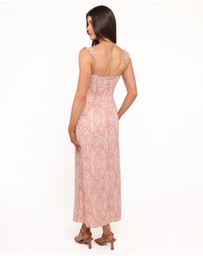 Petal & Pup - Jarvis Midi Dress - Peach Paisley