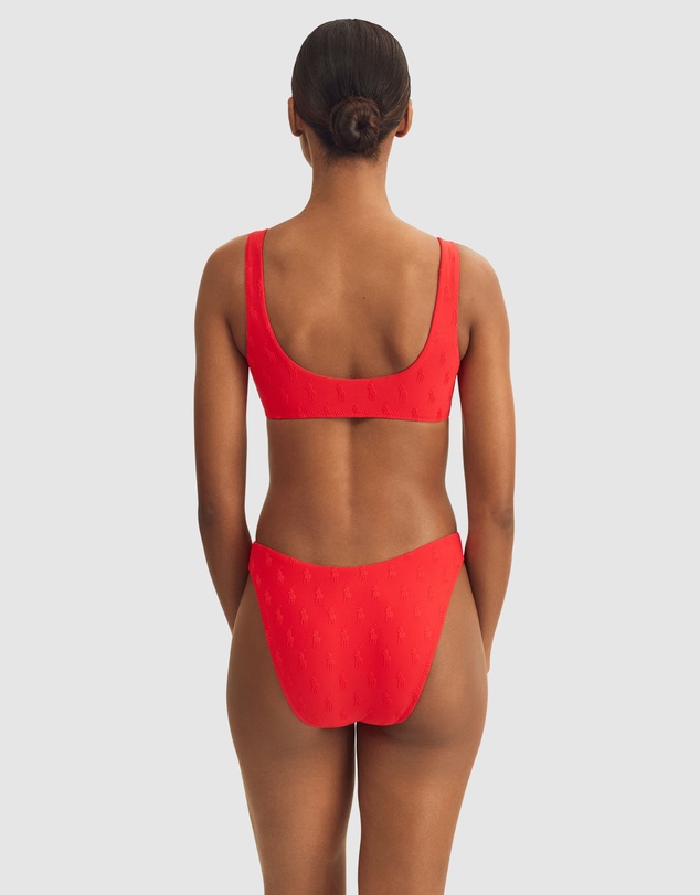 Polo Ralph Lauren - Logo Jacquard Deep Scoop Bikini Top