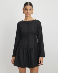 AERE - Appoline Linen Mini Dress